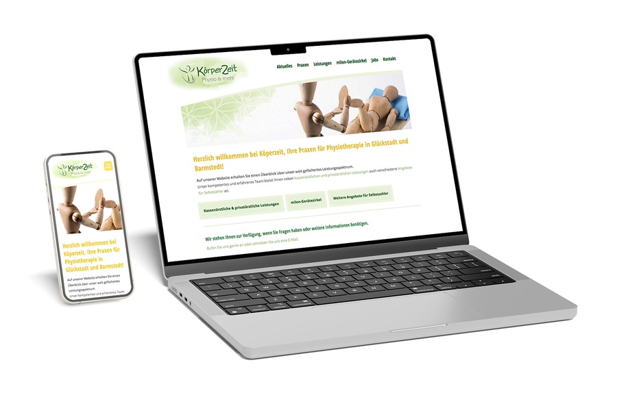 Website KörperZeit Glückstadt und Barmstedt - Physio & mehr